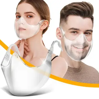 

Anti-pm 2.5 Protective Mask Transparent Mouth Cover Durable Mask Face Shield Combine Plastic Reusable Clear Face Mask