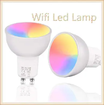 

NEW! 5W GU10 Smart Bulb Wifi Led Lamp Remote Timer Light For Alexa Echo Google Home Remove Control Automatic Light Bedroom Decor