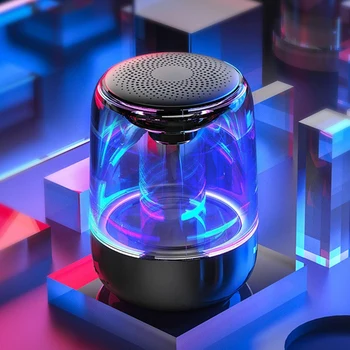 

Bluetooth 5.0 Wireless Speaker Mini Portable Subwoofer 360 Degree Stereo Bluetooth Player Led Night Light Bluetooth Speaker