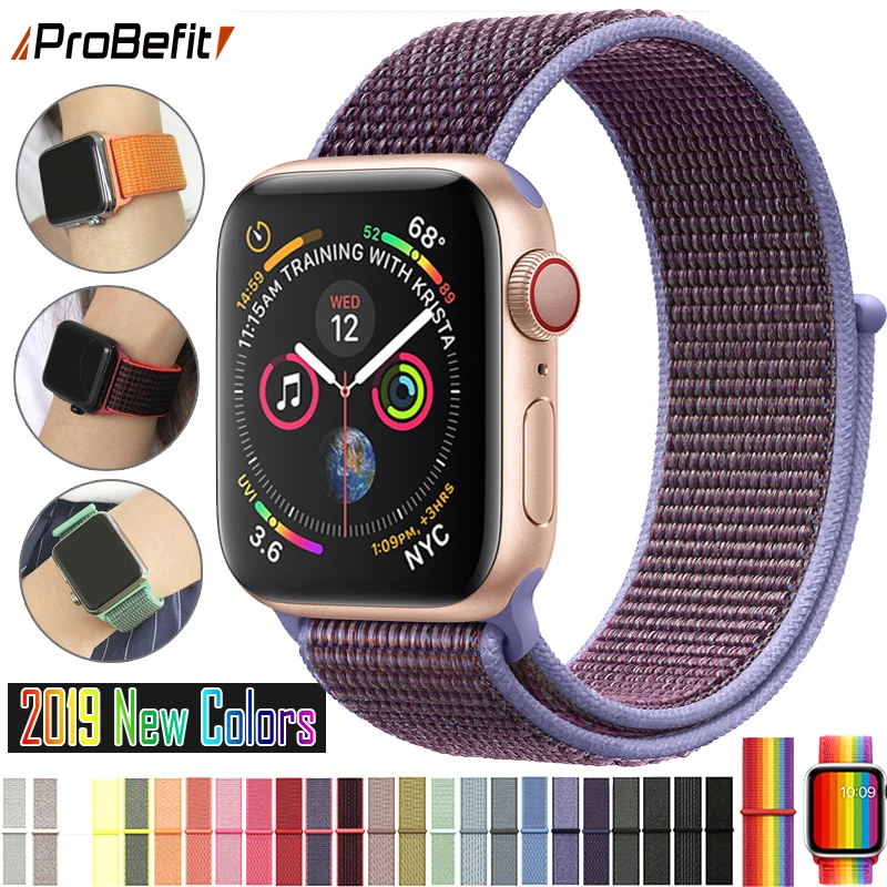 

Band Für Apple Uhr Serie 3/2/1 38MM 42MM Nylon Weiche Atmungsaktive Ersatz Strap Sport schleife für iwatch serie 4 40MM 44MM