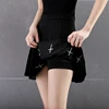 Black High Waist Mini Skirts Punk Pleated Vintage Skirt Gothic Streetwear Cross Print Pleated Women Skirts Lolita Harajuku Skirt ► Photo 3/6