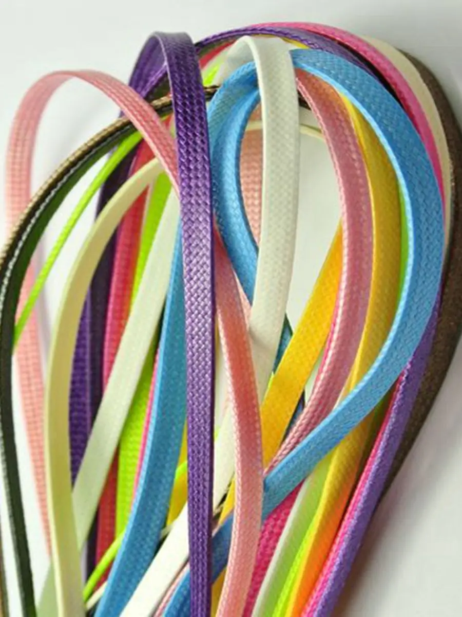 Korean Waxed Textured Cord Craft Lace String Thread 11 Yards FLAT 4mm