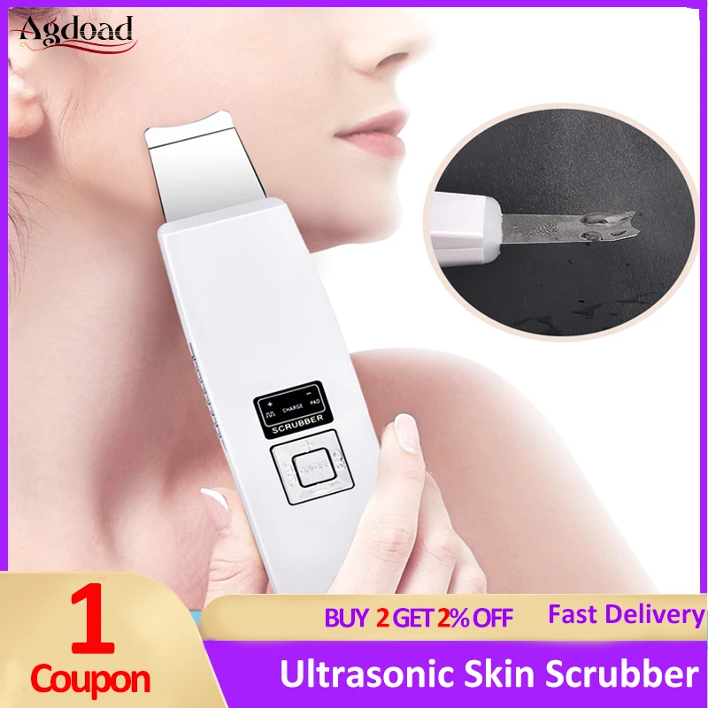 

Ultrasonic Skin Scrubber Ultrasonic Ion Deep Facial Cleansing Peeling Vibration Tool Face Skin Scrubber Lift Machine