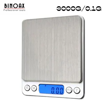 

BINOAX 3000g/0.1g LCD Portable Mini Electronic Digital Scales Pocket Case Postal Kitchen Jewelry Weight Balance Scale