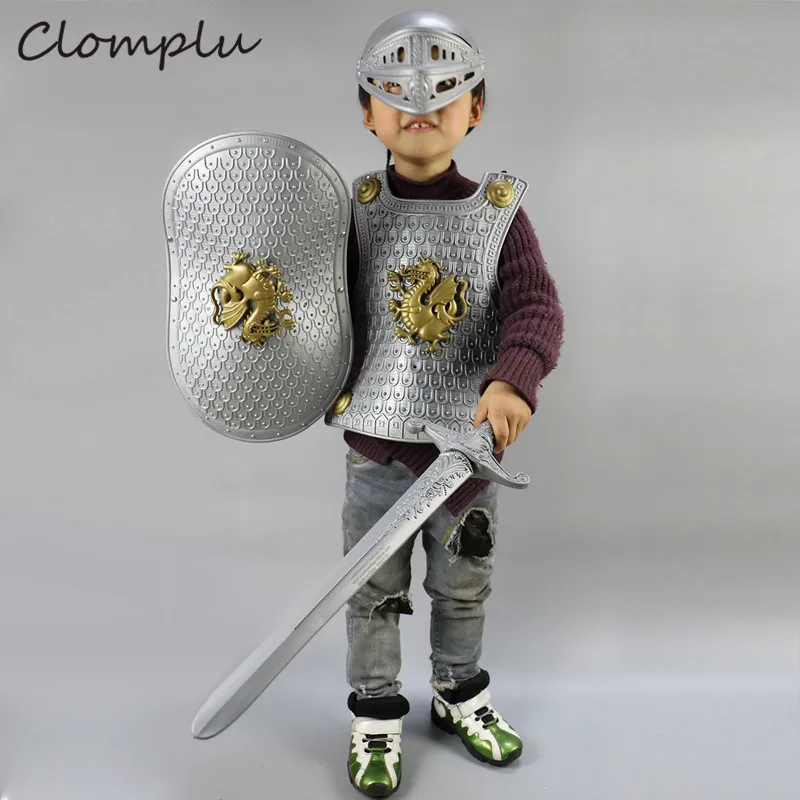 Clomplu/Детский карнавальный костюм на Хэллоуин с принтом воина дракона; вечерние костюмы для мальчиков; Детский костюм для праздника
