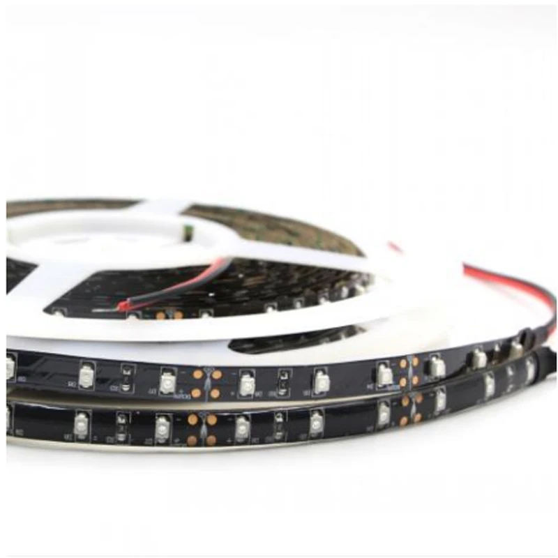 3528 60LEDs Черная Светодиодная лента оранжевого цвета, 600нм, настоящая оранжевая Светодиодная лента 5050 3528 SMD, Светодиодная лента, веревка, 12 В, не водонепроницаемая, 12 В - Испускаемый цвет: 3528 60LEDs