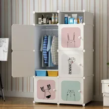 Шкаф простой пластиковый тканевый детский экономичный чековый шкаф одиночный шкаф для малыша