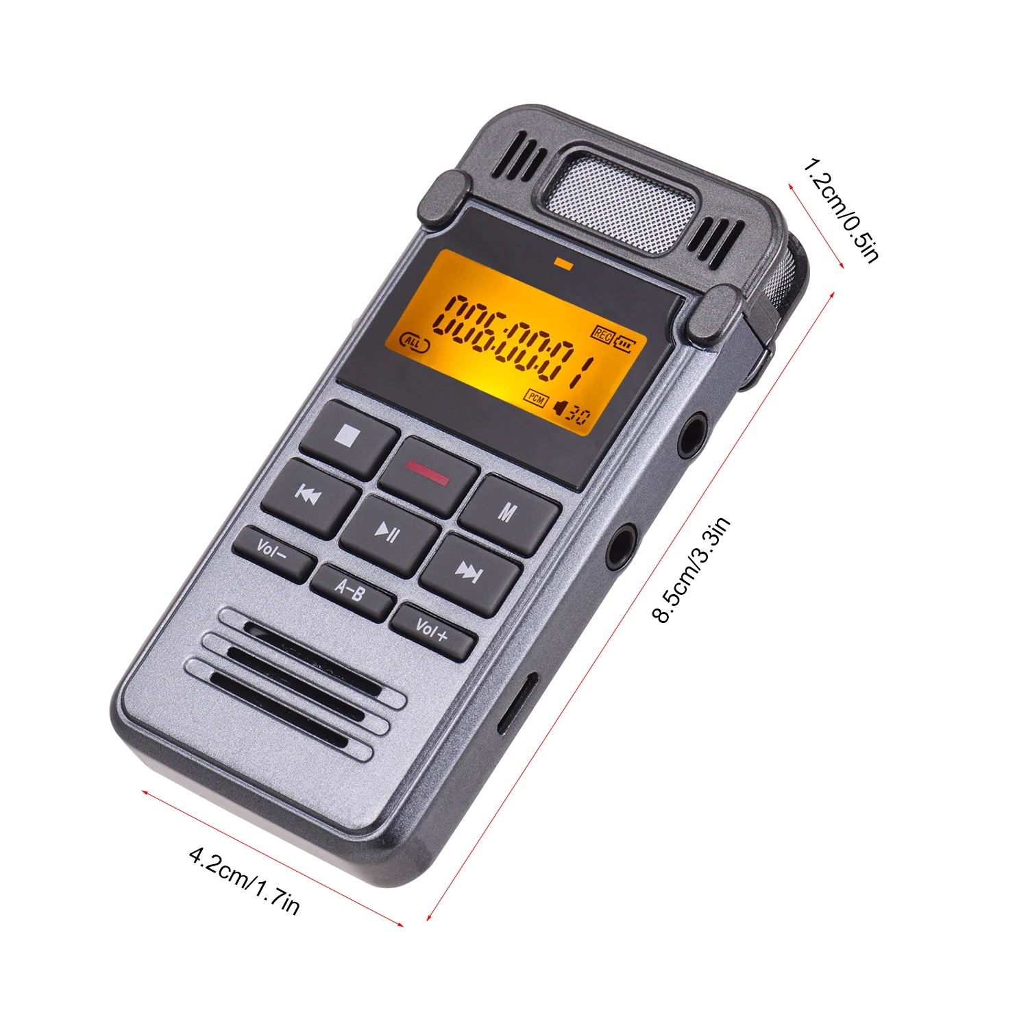 Цифровой диктофон музыкальный mp3 плеер с одной кнопкой запись Голосовая