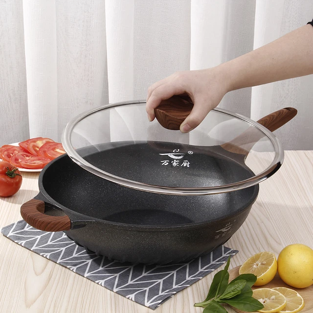 Traditional Chinese Wok Non Stick Pan Camping Cookware Modern Simple  Chinese Wok Utensilios De Cocina Cast Iron Cookware BCC50CG - AliExpress