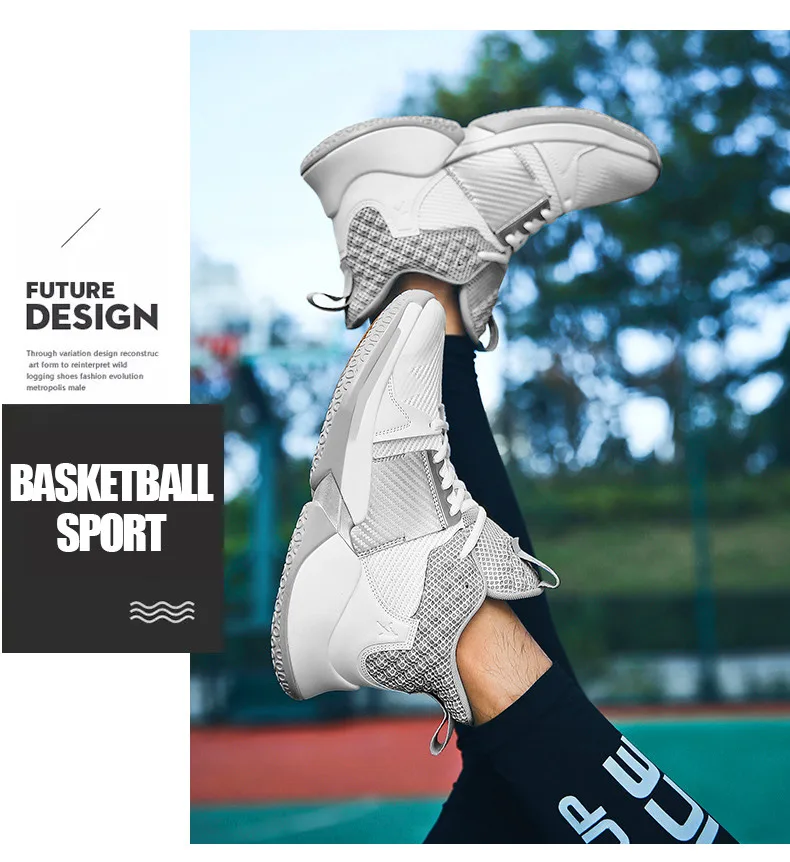 Уличная Мужская баскетбольная обувь; zapatillas hombre Deportiva; высокие дышащие Нескользящие мужские повседневные ботильоны; кроссовки для тренировок