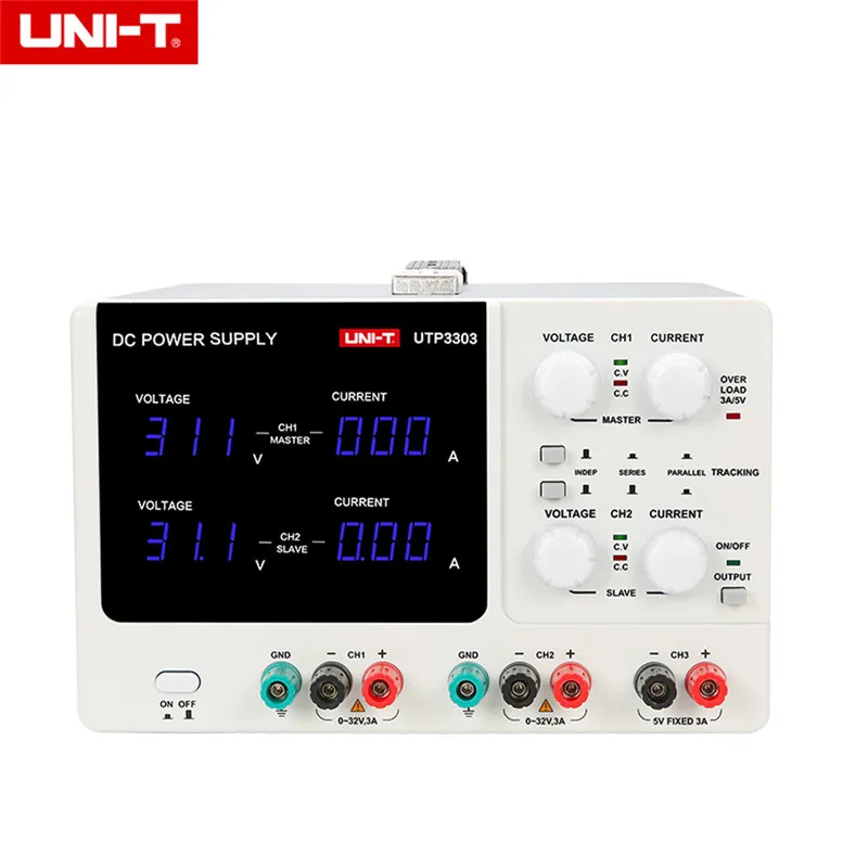UTP3303 UNI-T UTP3303/UTP3305 цифровой источник питания постоянного тока высокая точность регулируемый 32 В 3А/5А выключатель тока Напряжение питания - Цвет: UTP3303