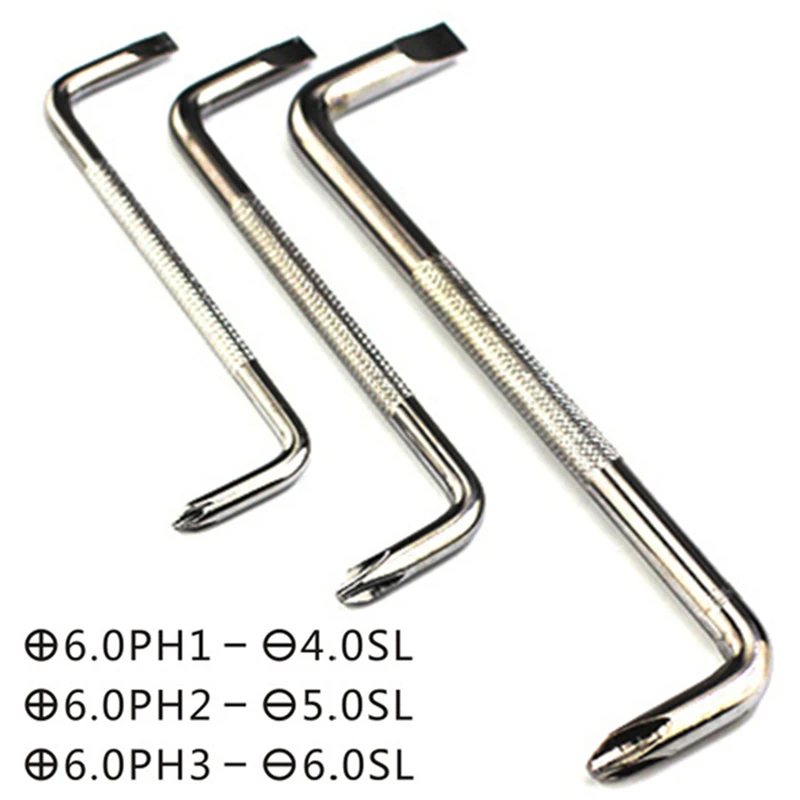 

3pcs Bending Screwdriver Kit Z/S Type with Magnetic Alloy Steel Labor-saving Repair Disassemble Hand Tool for Small Corners Gaps