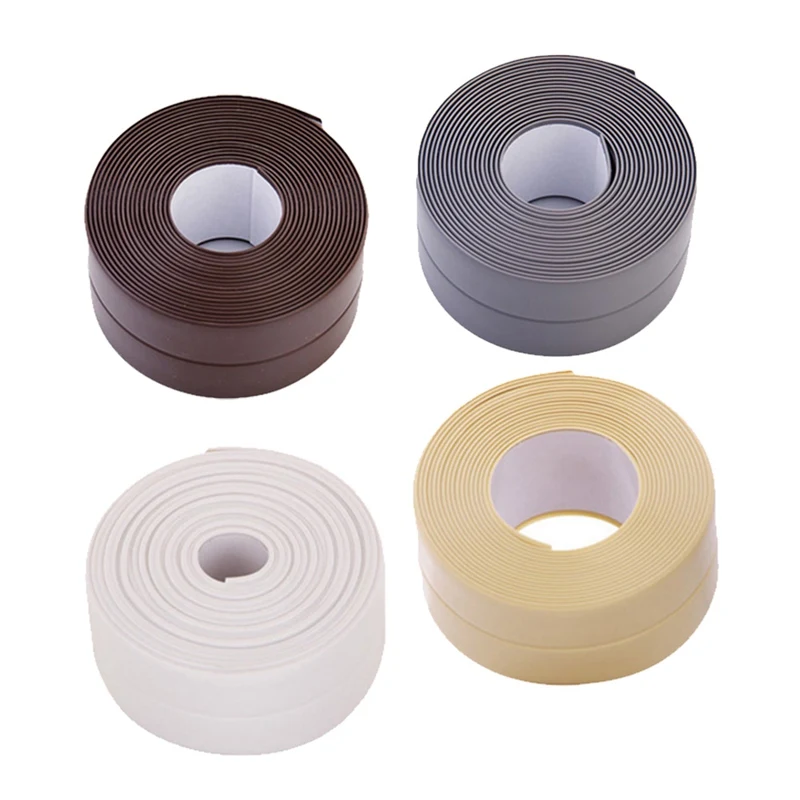 

3.2mx38mm Bathroom Shower Sink Bath Sealing Strip Tape White PVC Self Adhesive Waterproof Wall Sticker For Bathroom Kitchen