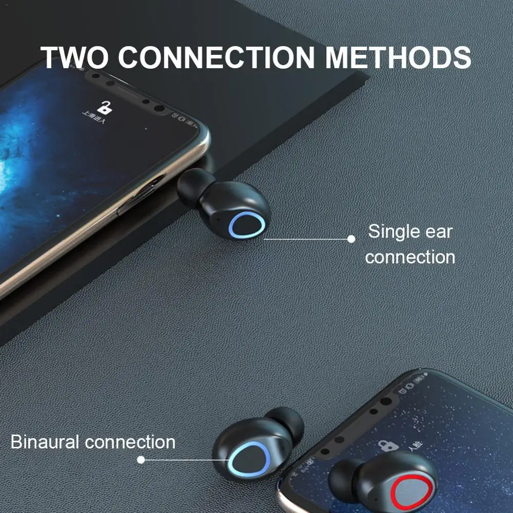 V10 V5 0 Bluetooth Stereo Earphone Wireless Waterproof Touch Earbuds Headset Battery LED Display Type c Charge Case earbuds