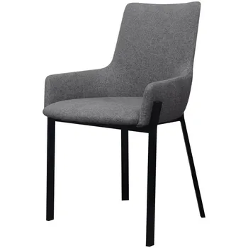 

Dining Chair With Fabric Light Gray Stylish Office Chairs Restaurant Kitchen Furniture Trendy Home Decoration 53 X 59 X 81.5 Cm