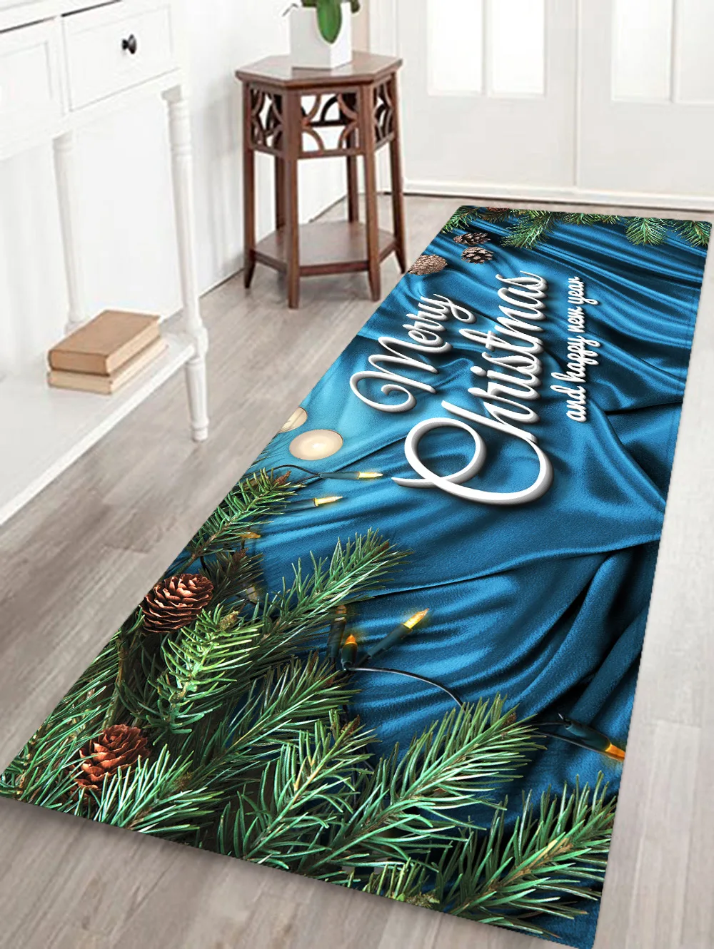 Коврик с рождественским дизайном коврики домашние ковры Санта-Клаус противоскользящие кухня столовая камин коврик Рождественское украшение для дома