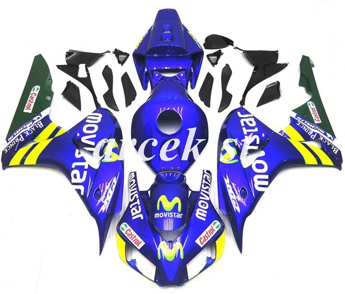 Литьевая Форма ABS мотоцикл обтекатели комплект подходит для CBR1000RR 06 07 CBR 1000RR CBR1000 2006 2007 тела набор темно-синий