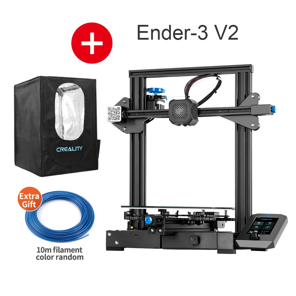Ender-3 V2 3D Printer Slilent Mianboard TMC2208 UI&4.3Inch Color Lcd Carborundum Glass Bed Creality Printer 3D large 3d printer 3D Printers