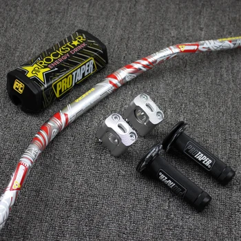 

Motorcycle Handlebar 1-1/8" Handle Bar Pads Grips Pit Pro Racing Dirt Pit Bike Motorcycle CNC 28mm Adapter for PRO TAPER Grips