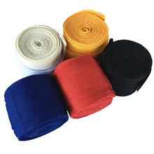 1 шт., 2,5 м, хлопковый боксерский бандаж, ремешок на запястье, спортивный ремешок, боксерский бандаж, Муай ММА, перчатки для тхэквондо, защита рук
