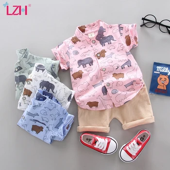 

Kids Tracksuit Boys Clothing Sets 2020 Summer Toddler Baby Boys Clothes Print shirt+Shorts Outfit Suit Casual Children Clothing