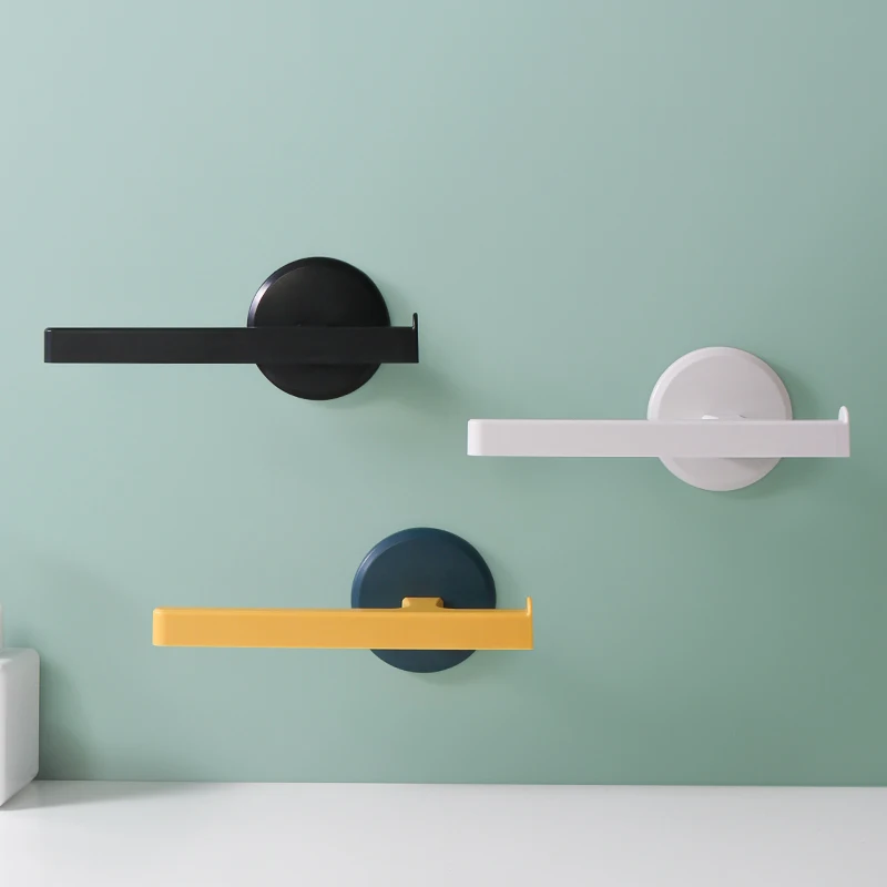 Hand Towel Racks For Bathroom Kitchen Wall Mounted Freestanding Plastic Towel Hanger Bar Hanging Hook Shelf Organizer