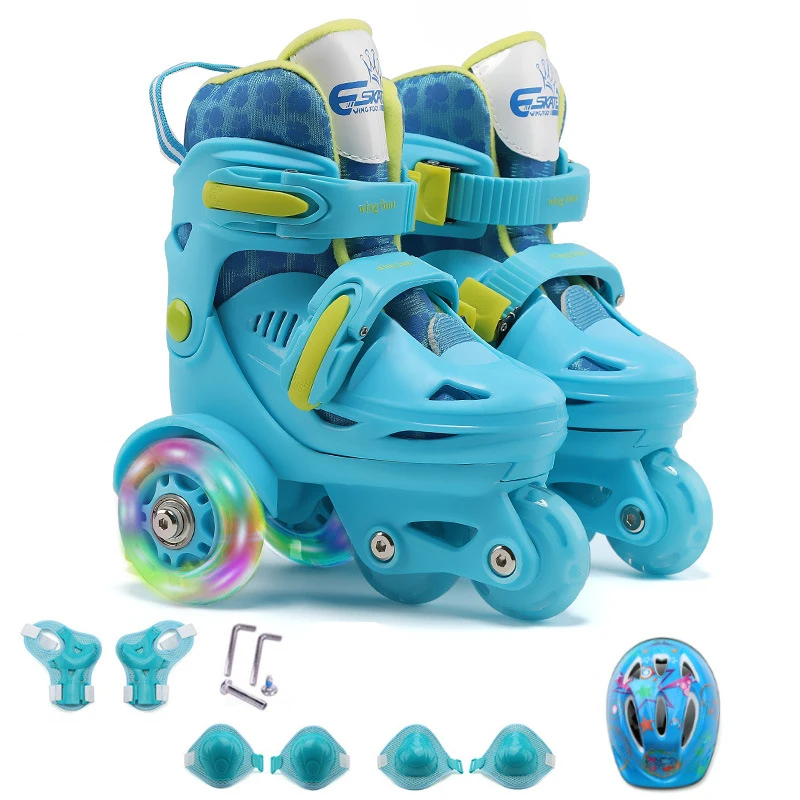 

NEW Updated Kids Children Lovely Stable Balance Slalom Parallel Flashed Roller Skate 4 Wheels Shoes Adjustable Fall Prevention