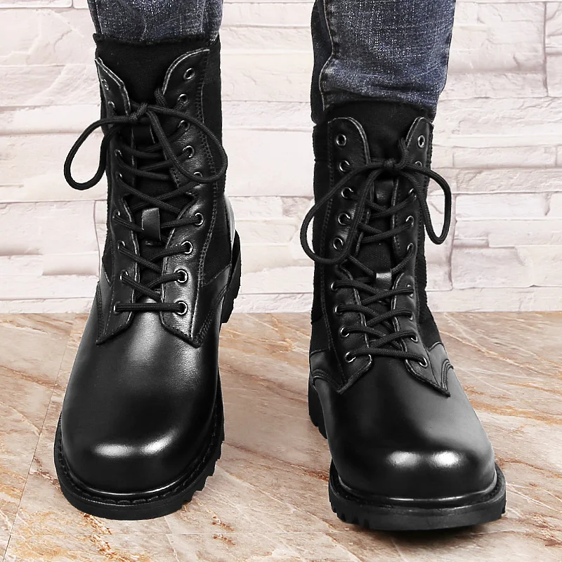 

Winter Warm Snow Boots Men Genuine Leather Plush Men Shoes Vintage Ankle Boots Male British Style Men Casual Shoes HX-199