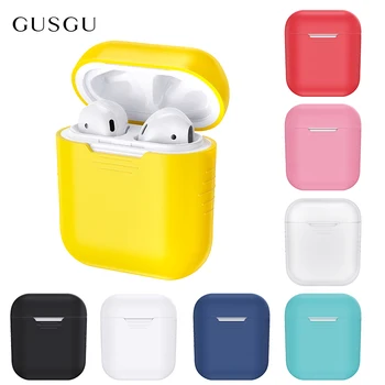 

1PCS Bluetooth Wireless Earphone Case For AirPods Protective Cover Skin Accessories Silicone Case for Apple AirPods Charging Box