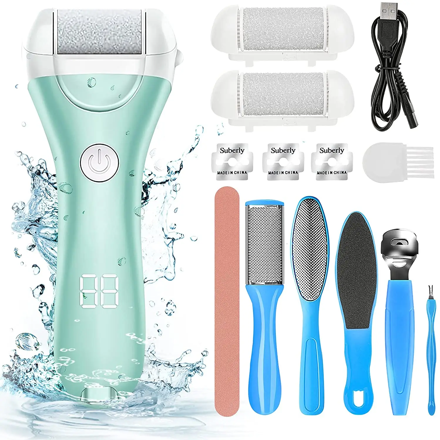 Electric Callus Remover For Feet With Dander Vacuum Cleaner, Rechargeable  Foot Callus Remover Pedicure Tools Foot File, Professional Foot Care Kit Dea