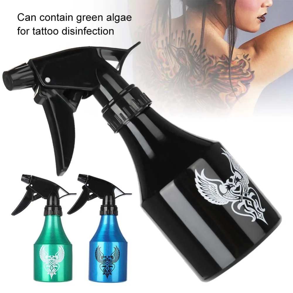 2 типа Профессиональная Алюминиевая Бутылка-спрей для татуировки зеленые водоросли очистка татуировки брызги спрей зеленые водоросли очистка татуировки бутылки