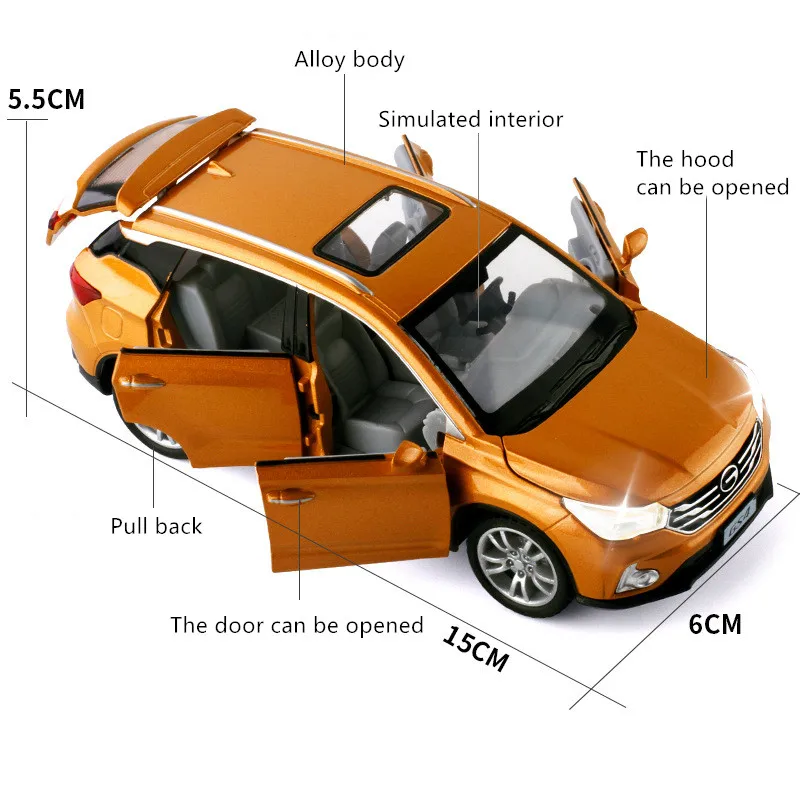 Лучшая 1:32 GS4 SUV модель из сплава, имитация литья под давлением звук и светильник, детская игрушка автомобиль подарок