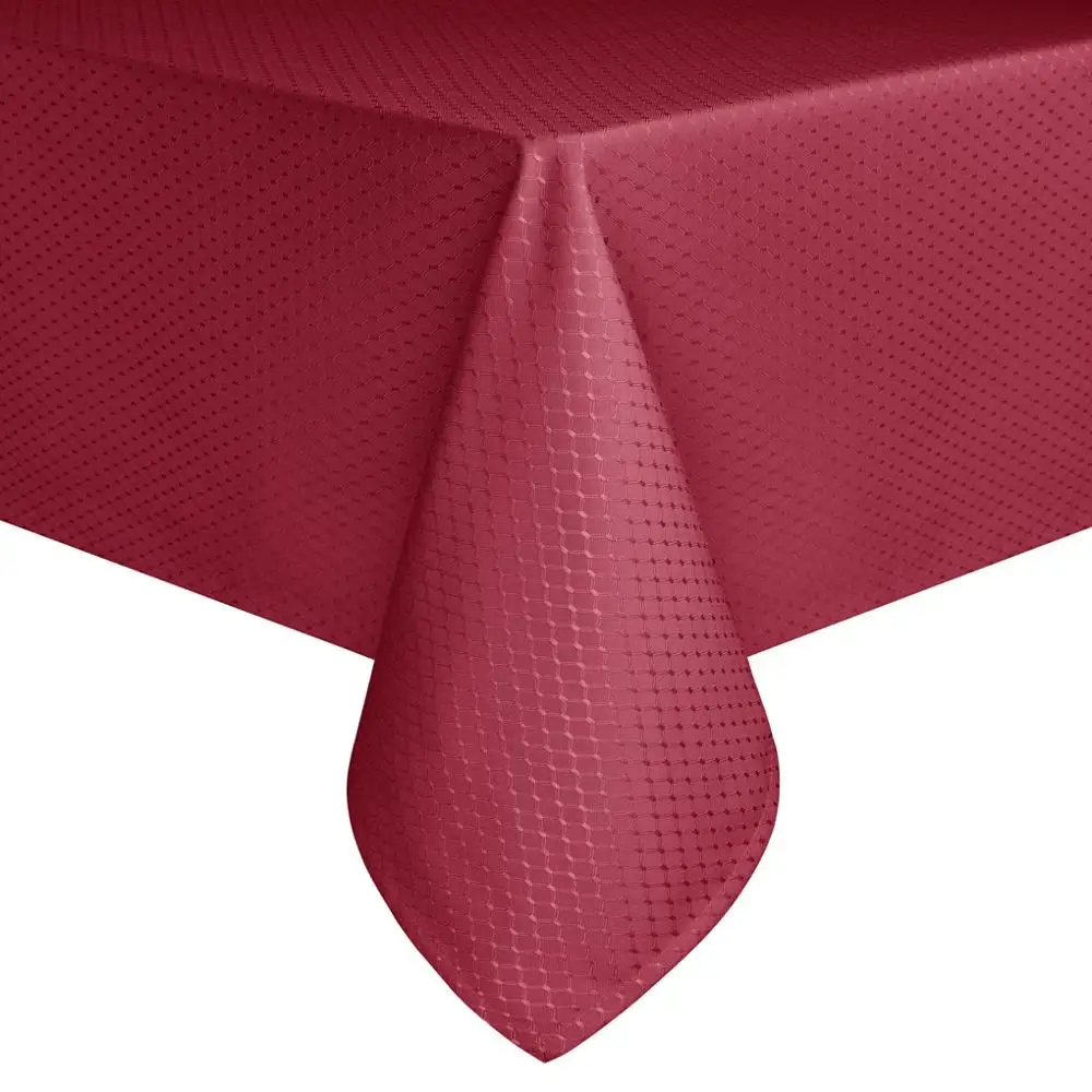 Burgundy Red Eforshade, Рождественская скатерть с вафельным принтом, кухонный стол, однотонный, водонепроницаемый, маслостойкий, толстая, прямоугольная скатерть, чайный столик - Цвет: Burgundy Red