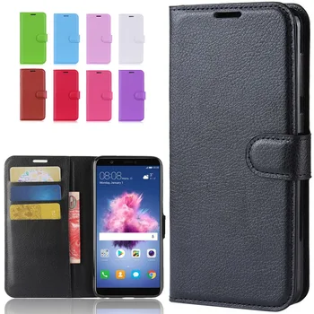 

For Huawei P Smart 2018 Case Soft TPU Back Cover Wallet Flip Case For Funda Huawei P smart Case Coque FIG-LX1 P smart Phone Case