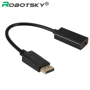 

1080P DP Cable Display Port to HDMI Converter Adapter Displayport HDMI Adapter Cable for HDTV PC Laptop Monitor Project