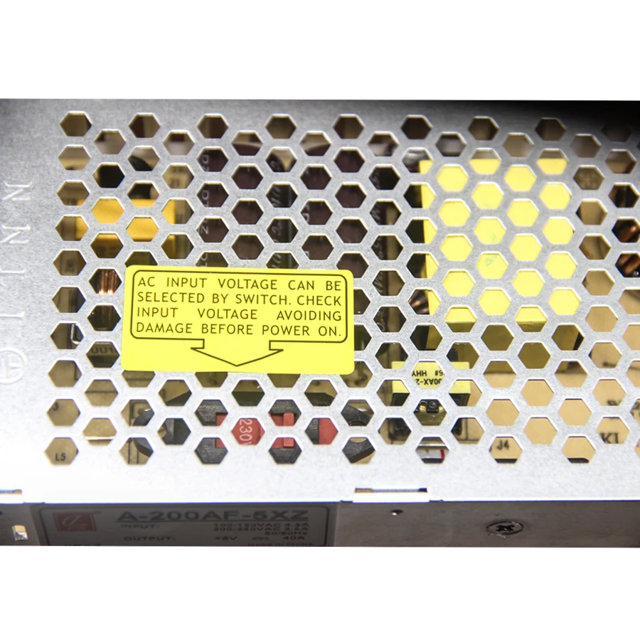 Ultra-thin Special LED display Power Supply 220VAC Input 5V 40A 200W Output Power Supply