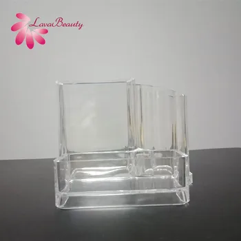 

Free Shipping Acrylic Transparent Pen Holder Makeup Storage Box Makeup Brush Holder Cosmetic Storage Box Desk Storage Box