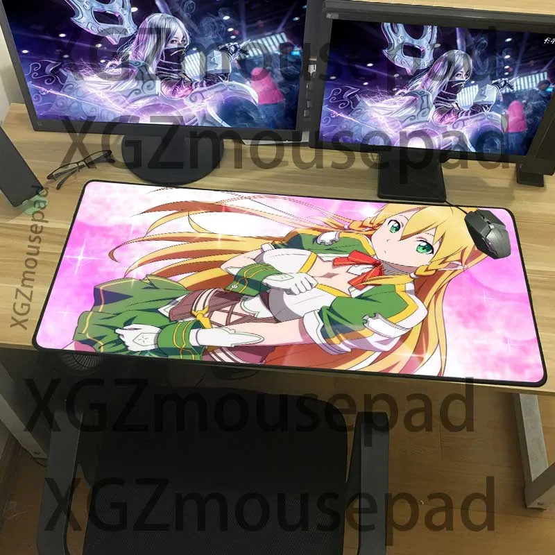  XGZ Campus Comics Sexy Girl Large Game Mouse Pad Black Lock Edge Computer Table Mat Non-slip for Lo