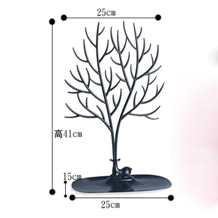 Пластиковая стойка для украшений с оленем, органайзер для макияжа, косметическая стойка с оленем и деревом, держатель для хранения сережек и ожерелий, Прямая поставка - Цвет: 3