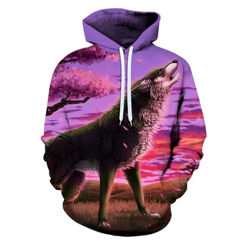 

3D Animal Wolf Hoodie Hoodies Men Women 2019 New Fashion trends Spring Autumn Pullovers shirts Sweat 3D Tracksuit 6XL