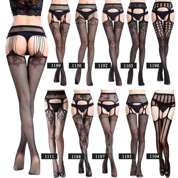 

36 Styles Women Sexy Lingerie Open Crotch Exotic Apparel Hose Teddy Body Stockings Underwear Intimates Black Jacquard Stockings