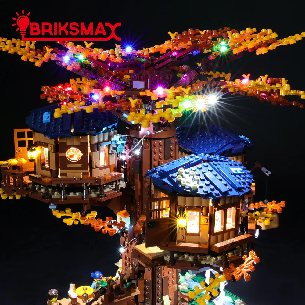 BriksMax Led Light Up Kit для идей серии 21318 дерево дом игрушки строительные блоки комплект освещения осень(не Inlcude модель