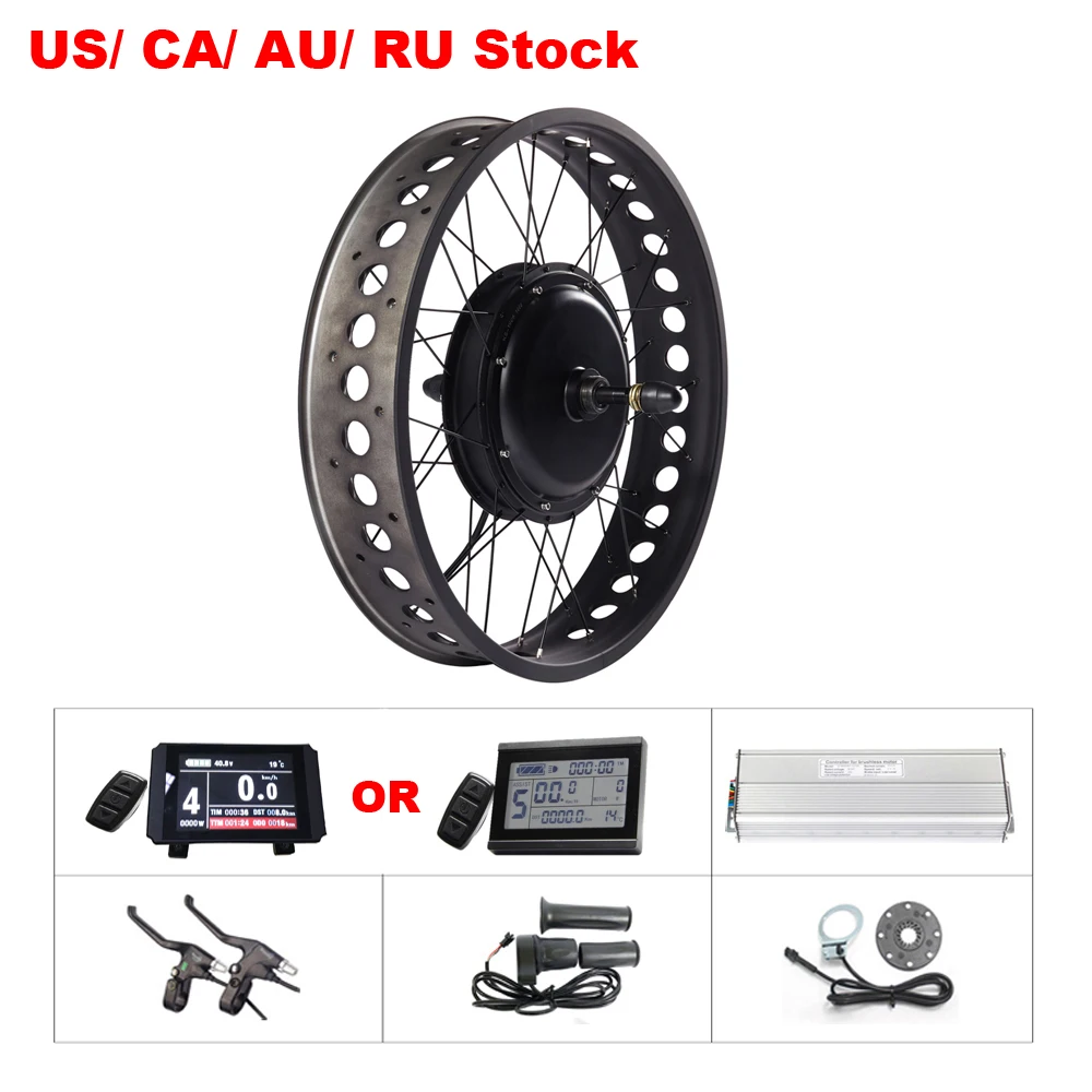20 24 26'' X4.0 Fat Wide Tyre Regenerative Braking Ebike Kit Electric