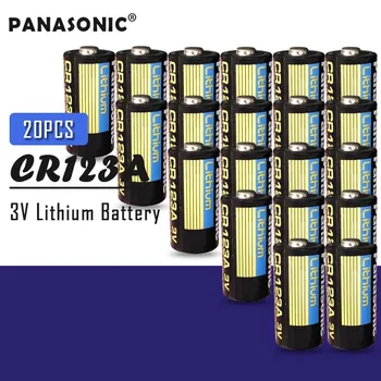 

20PCS PANASONIC Original CR123A CR123 123A CR 123 A123 CR17345 16340 3V Lithium Battery for Camera Flashlight dry primary cell