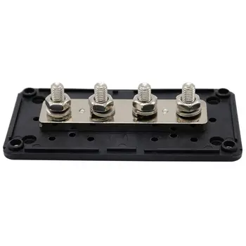

DC 48V 300A 4 Terminal Studs Busbar Power Distribution Block for Car Boat (Black)