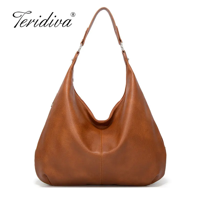 Ladies Hobo Shoulder Bag Womens Large Handbags Faux Leather New Designer Fashion 