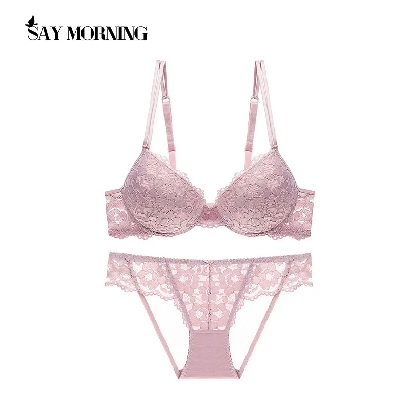 Сказать утро Для женщин нижнее белье с вышивкой кружевное набор нижнего белья