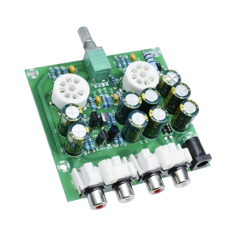 AC 12V 6J2 Tube Fever Pre Amplifier Preamp AMP Pre Amplifier Board Headphone Buffer Module Stereo Potentiometer Valve