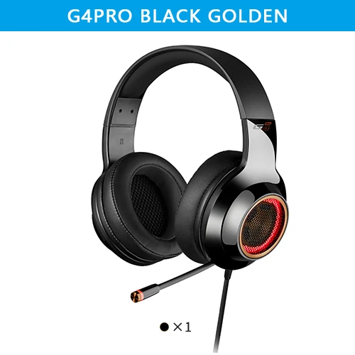 Игровая гарнитура EDIFIER G4 Pro со встроенным виртуальным 7,1 объемным звуком RGB подсветка Волшебная Голосовая функция выдвижной микрофон - Цвет: Black Gold