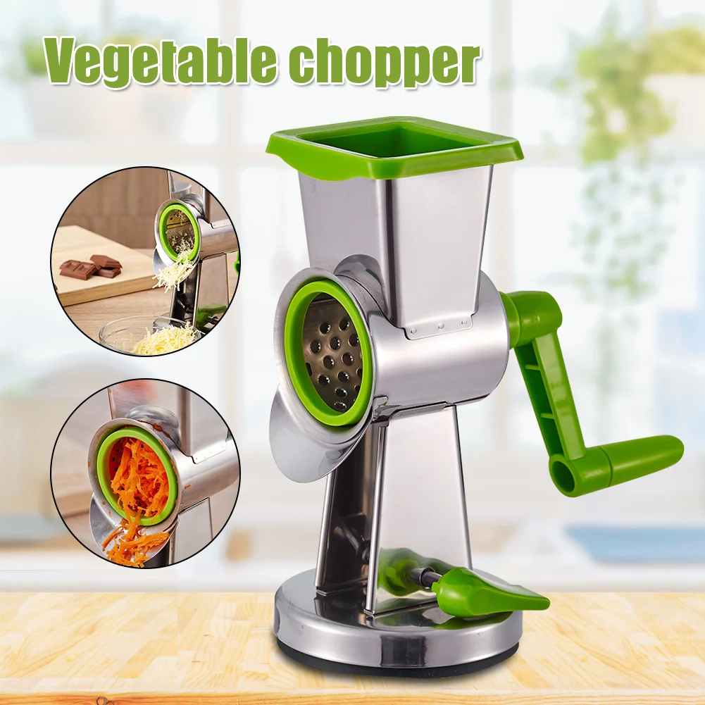 Hand Crank Rotary Cheese Grater Stainless Steel Vegetable Cheese Grater  Shredder Grinder Slicer Cutter Kitchen Tools Accessories